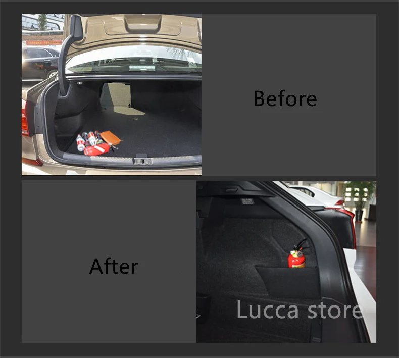 2PCS For vw Volkswagen T-ROC 2018-2022 Car Accessories Flannel Auto Trunk Side Storage Organizer Board Baffle Partitions Plate