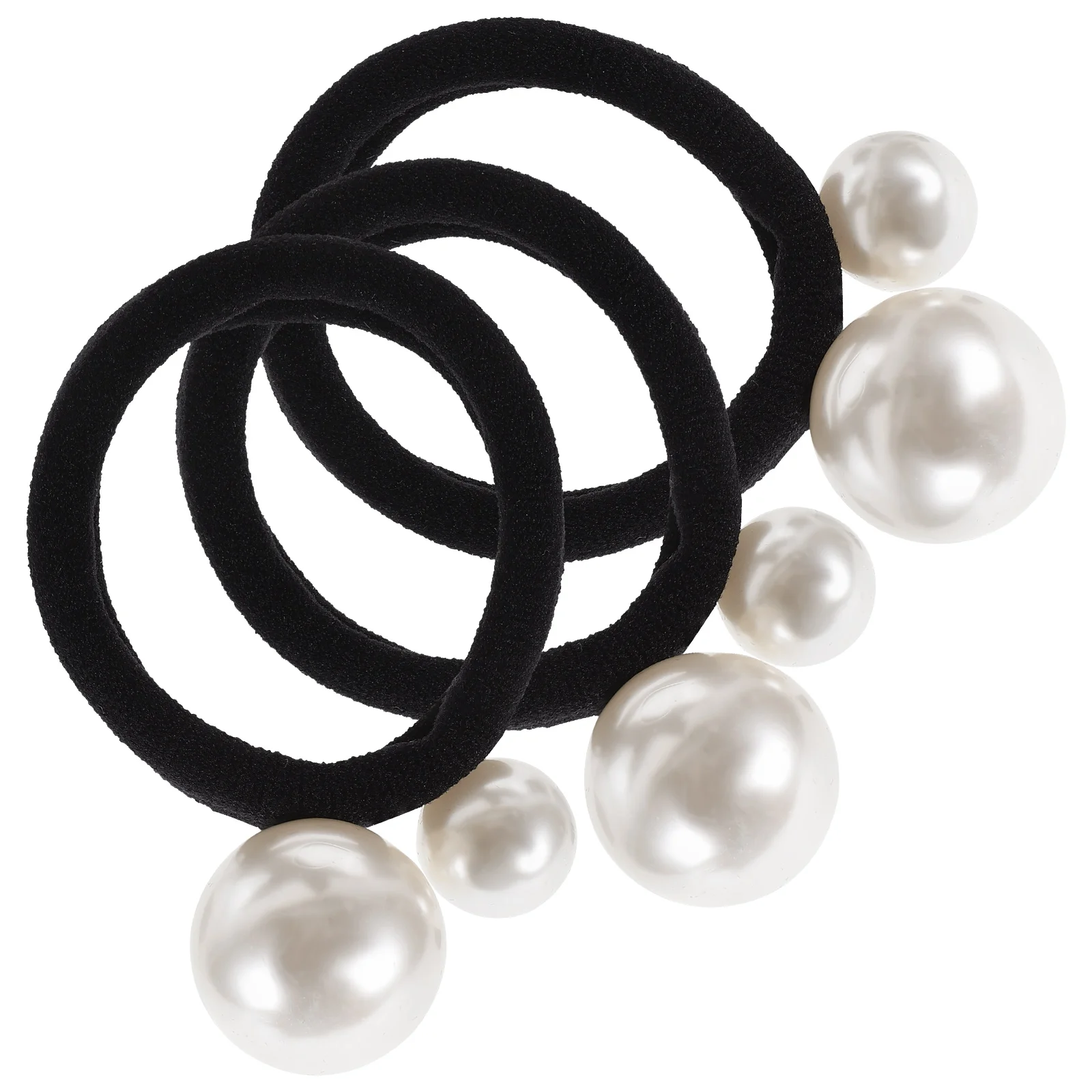 

3 Pcs Pearl Hair Band Ponytail Holders Elastic Hair Accessories for Women Girls