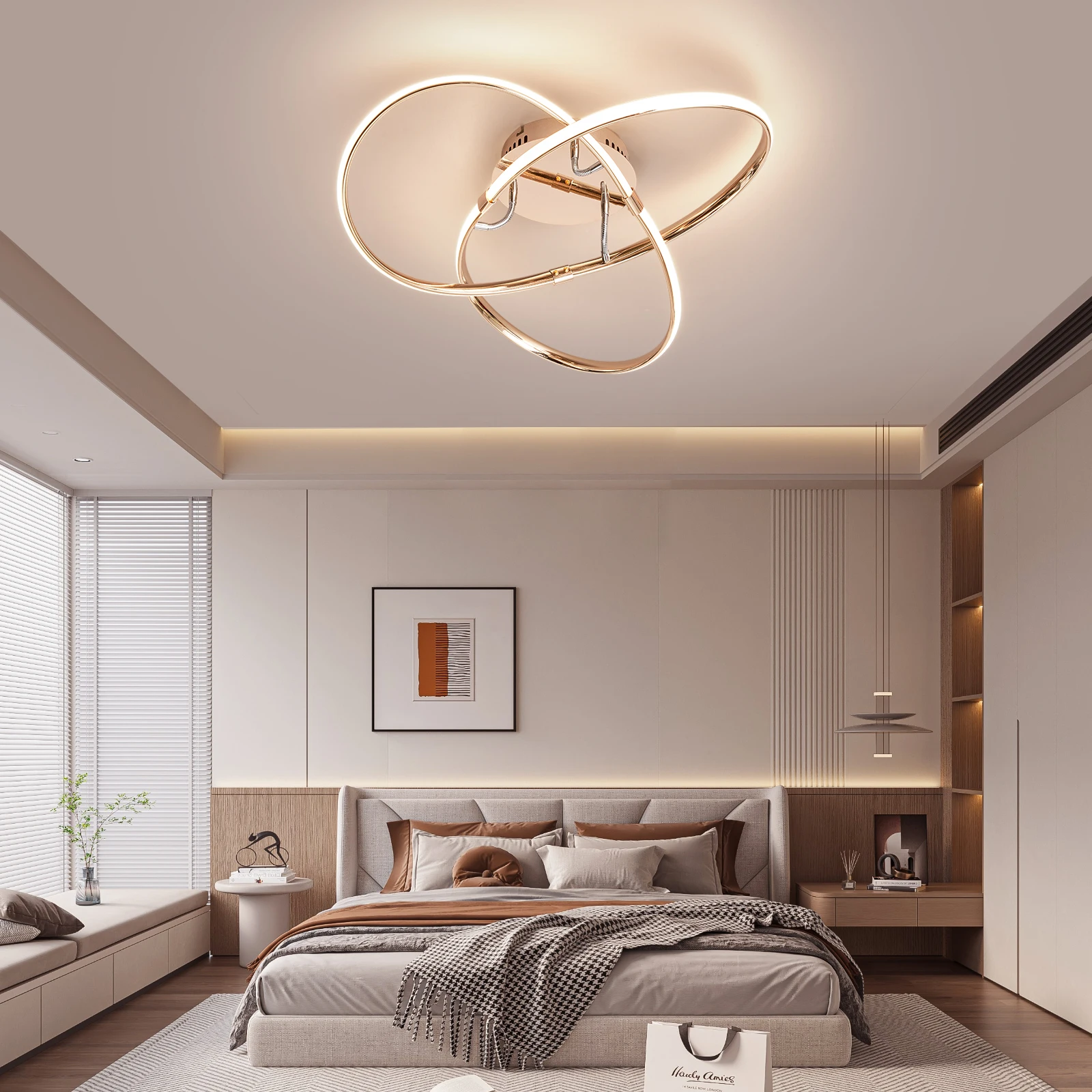 Plafoniere a led moderne classiche calde per soggiorno camera da letto sala studio lampada da soffitto per interni Smart Home Alexa nero/cromo/oro