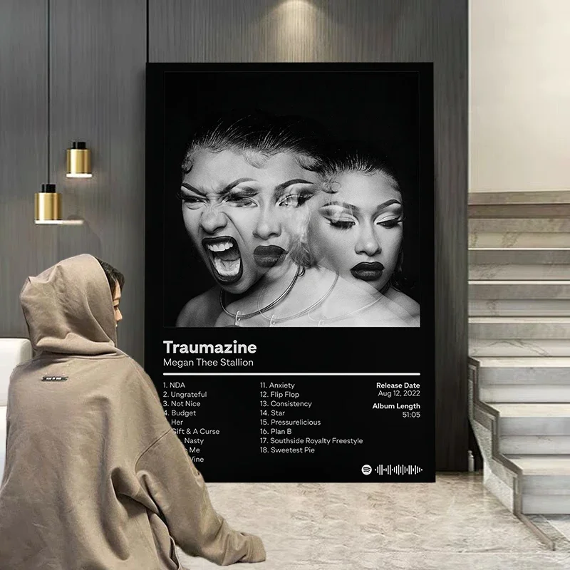 غلاف ألبوم موسيقى البوب الراب ، ملصق ميقان اليك ستاليون ، مغني الراب الجمالي ، الهيب هوب ، روك نفسك ، جذابات تثبت ، ديكور قماش #5