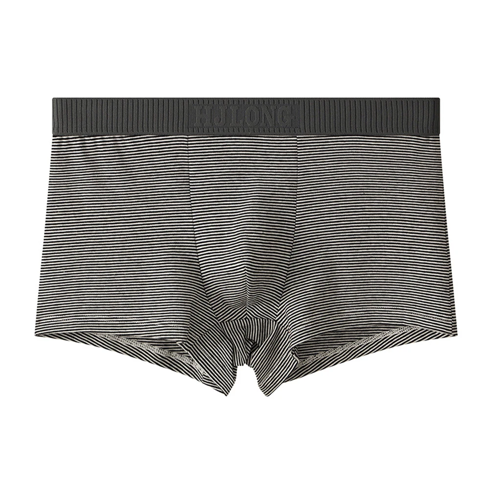 Men's Cotton Boxers with Breathable Pouch Stripe Design Underwear Briefs Offering Soft Fabric and Comfortable Fit