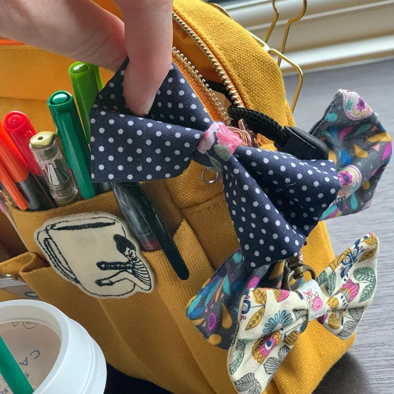 Storage Bag Large Canvas Student Notebook Storage Bag Pen Bag Ins Japanese Solid Color Portable Multifunction Bag