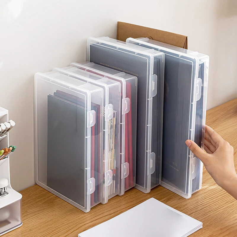 

A4 Organizing Box Document Organizer Household Certificate File Household Registration Book Dust Proof Storage Container