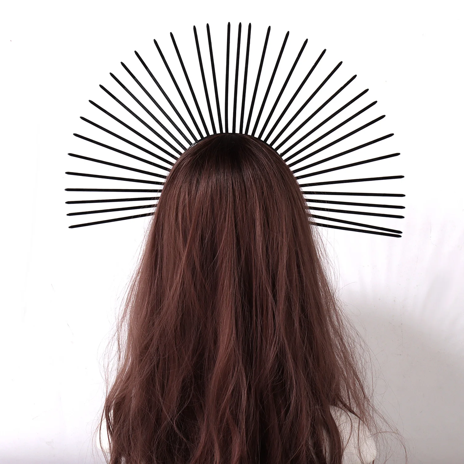 Sun Halo 크라운 헤드 피스 빈티지 여성 머리 장식 코스프레 소녀 로리타 할로윈 카니발 파티 의상 소품 머리띠