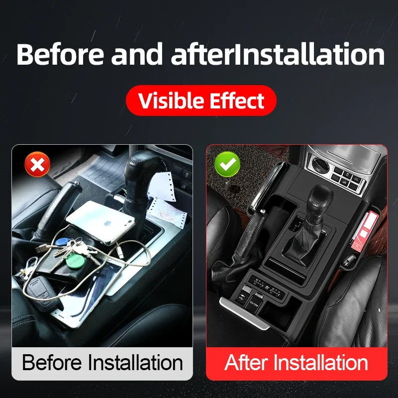 For Toyota Land Cruiser Prado 150 LC150 J150 2010-2023 Central Control Silicone Storage Box Gearbox Cover Interior Accessories