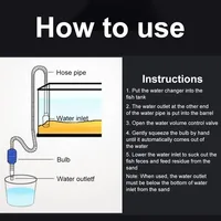 Siphon d'aquarium pour poisson précieux, aspirateur à gravier, nettoyeur de filtre à eau, pompe à siphon, changeur manuel, aspirateur sûr 2