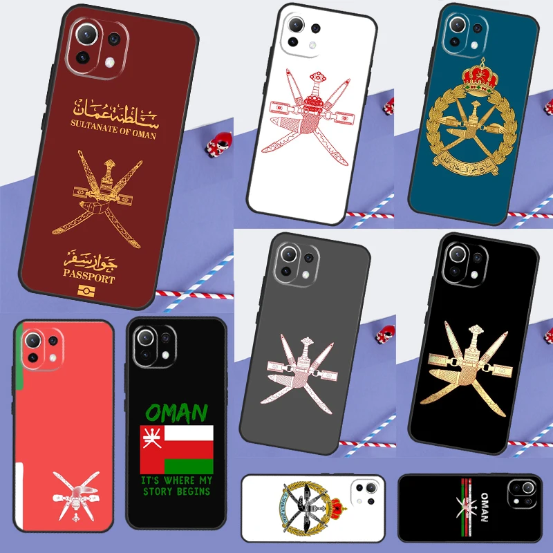 Omani Emblem Oman Flag passport For POCO F5 X3 X4 X5 Pro F3 F4 GT M5s C40 Case For Xiaomi 13 12 Lite 12X 11T 12T Pro Cover