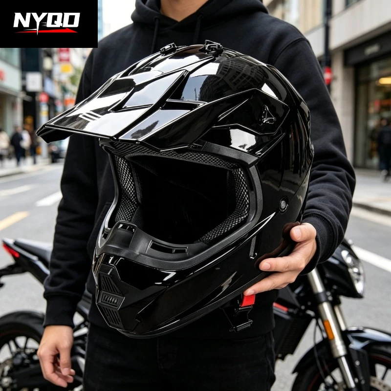 

Off-Road Helmet DOT Certified Motocross Dirt Bike All-Season Dual Sport Motorcycle Riding Safety QiKe
