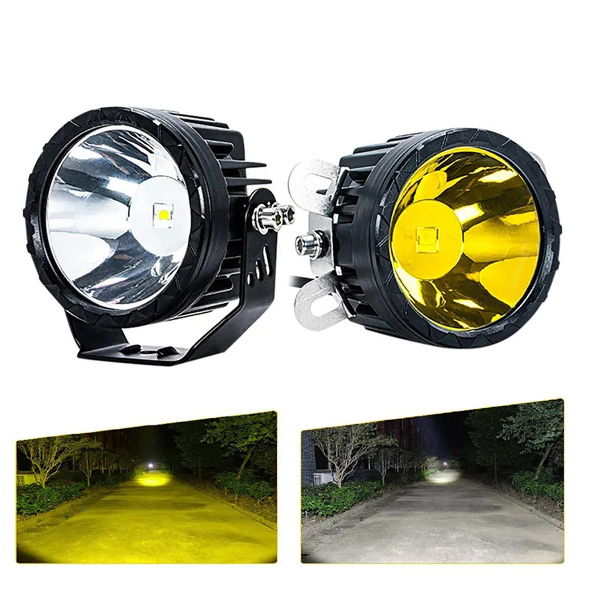 1PC 3.5In High Brightness LED vehicle Work Light White/Yellow Offroad Fog Spotlight Motorcycle Car Headlight ATV Race Dirt Lamp