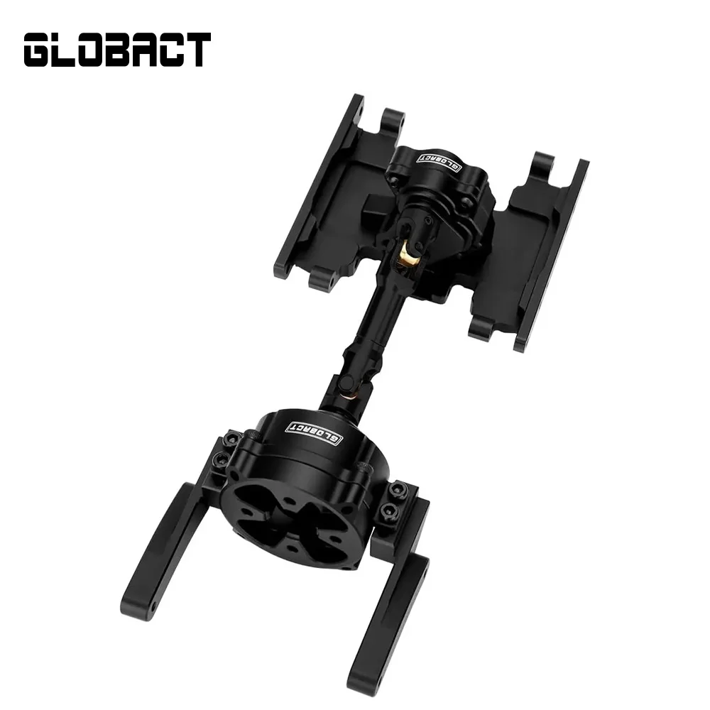 GLOBACT Prefixal Gearbox Transfer Case with Transmission Mount and Drive Shaft for Axial SCX10 II 1/10 RC Crawler Car Upgrades