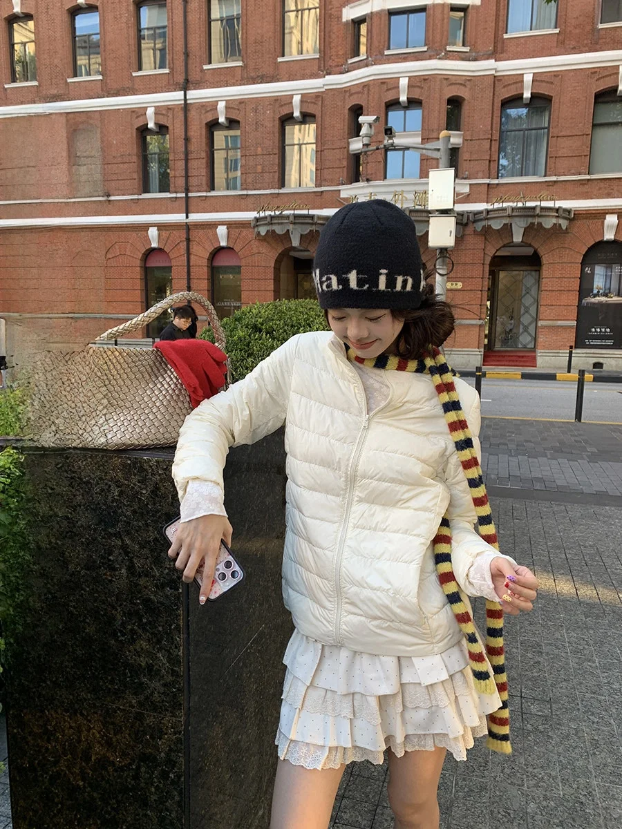 

Женская легкая демисезонная куртка Slim Fit из хлопка с воротником-стойкой, на молнии, с узором «риб», универсальная, тонкая, для повседневной носки