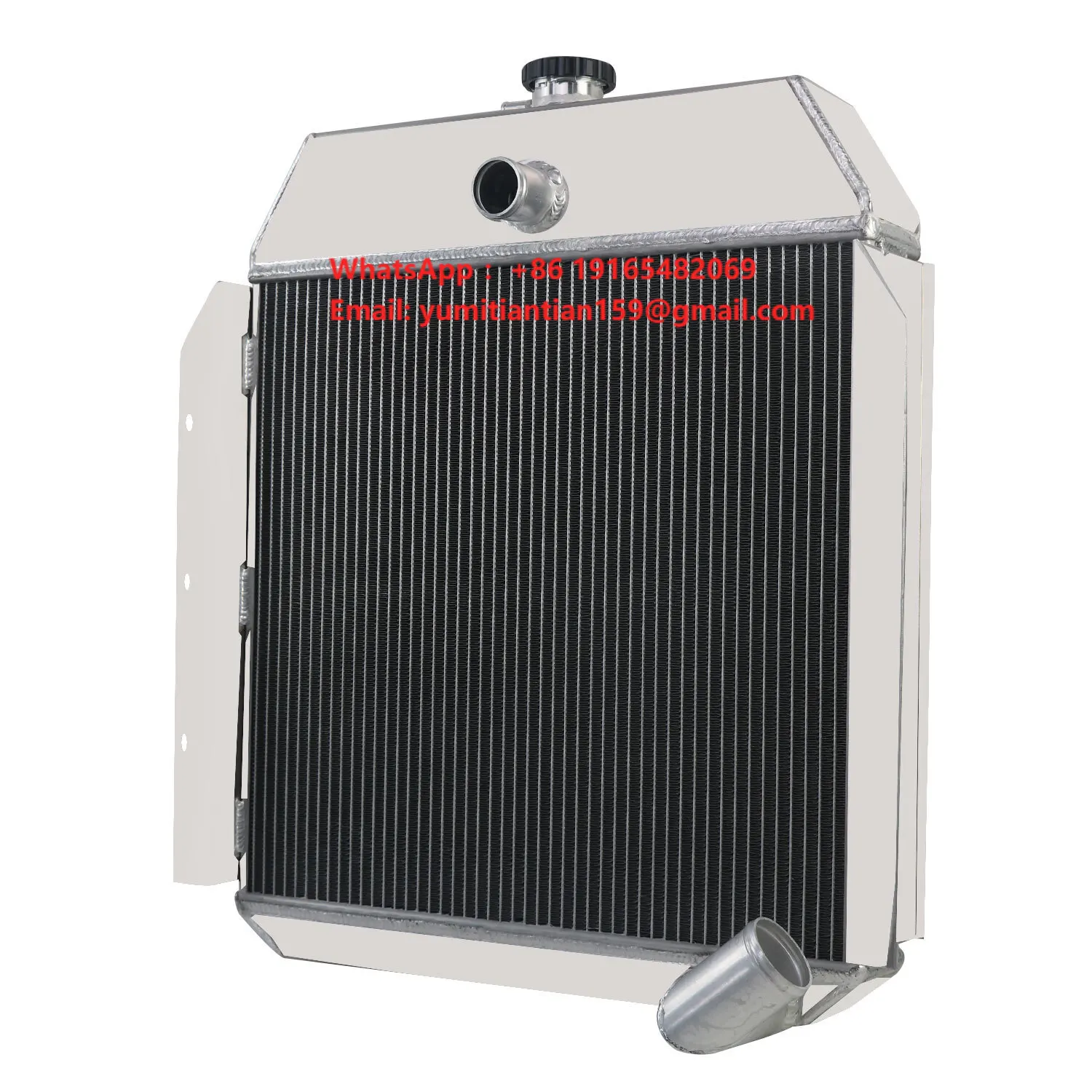 GTGMOTO 4 Rows Radiator for 1941-1949 International KB1 KB2 KB3 K1 K2 K3 Series L6 Engine