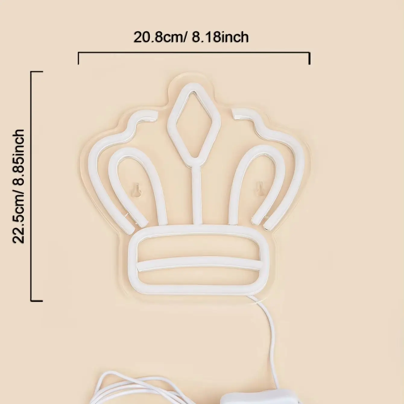 Chi-buy LED Neon Warm white Crown USB Powered Neon Signs Decor Lamp Signs Birthday Gift Wall Art For Bedroom Room Bar Shop