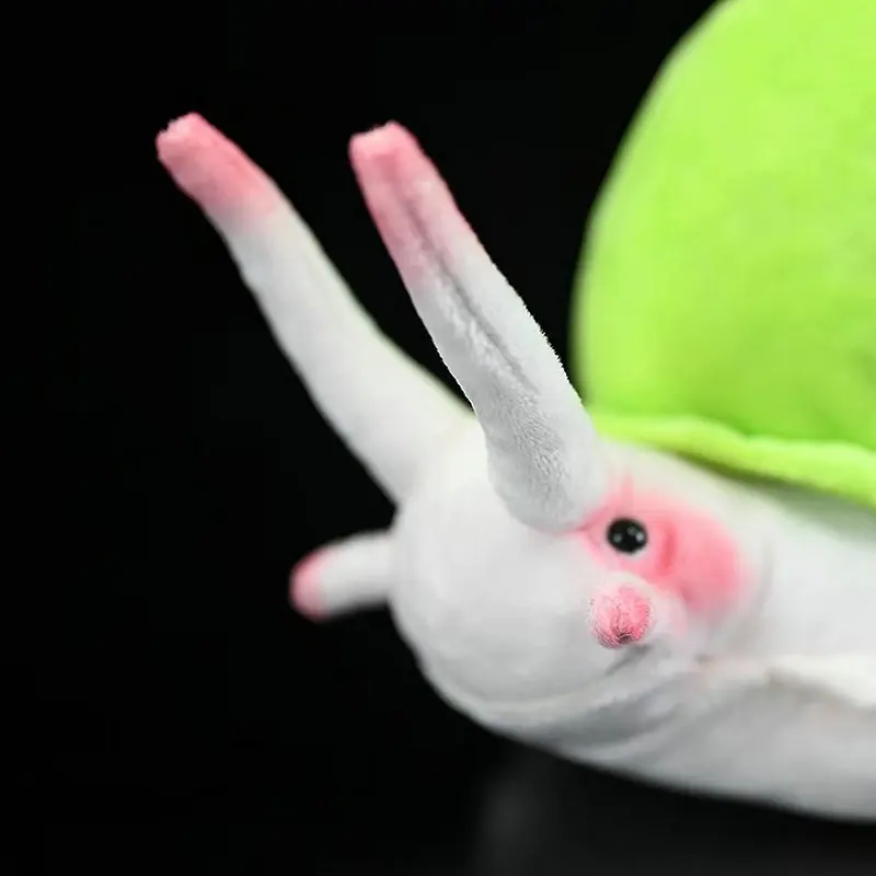 New High Fidelity Plushie Leptopoma nitidum Lifelike Stuffed Anima Cute Green Mountain Snail Plush Toy