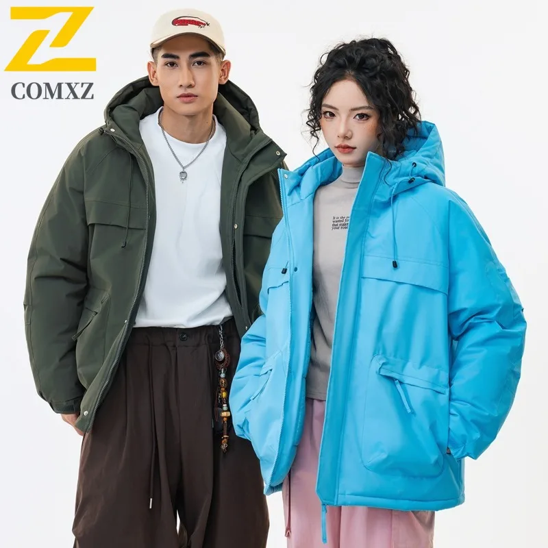 سترة COMXZ للرجال للاستخدام الخارجي فاخرة متعددة الوظائف للسفر خفيفة الوزن معطف دافئ غطاء محرك السيارة مريح مقاوم للبرد معاطف شتوية جديدة #2