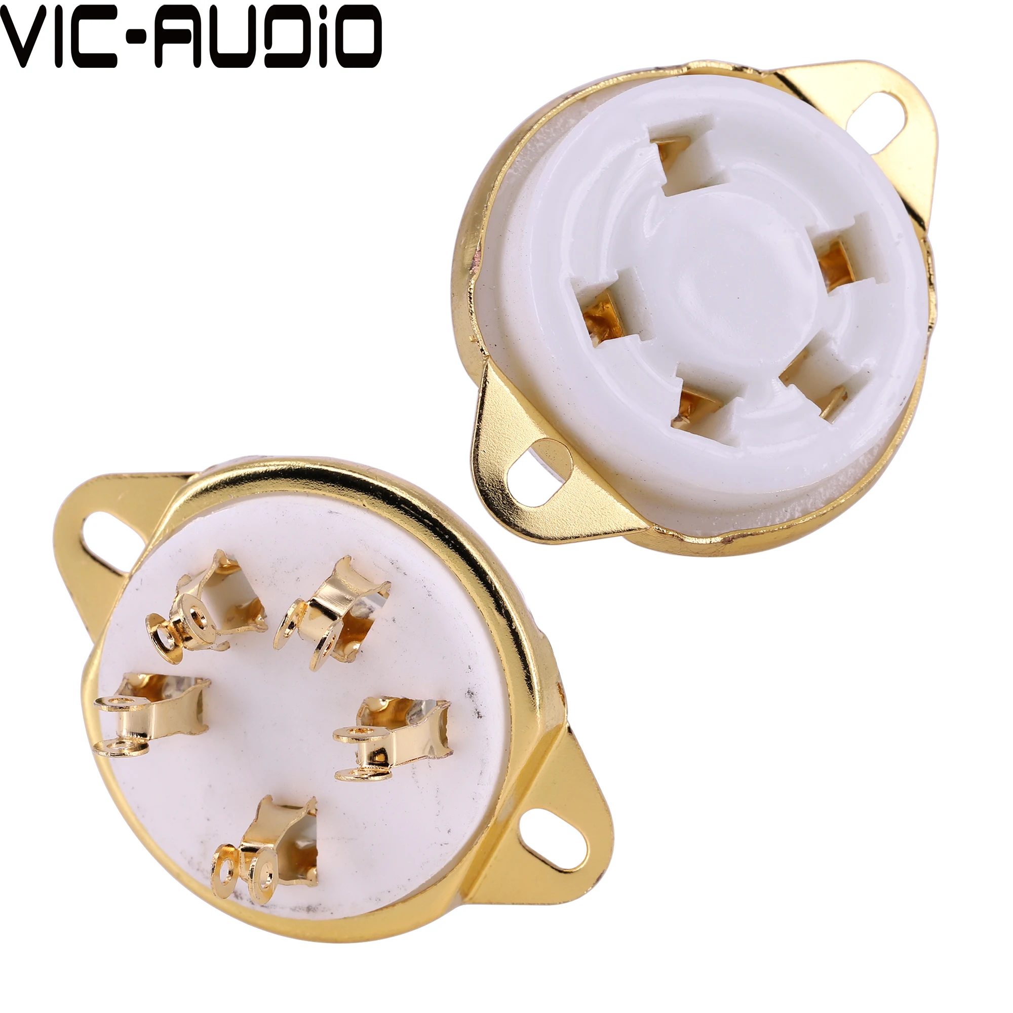 1PC U5A 5PIN Tube Socket Ceramic GZC5-2 Valve Tube Base Chassis Mount For FD422 WE272A FU-7 807 Vacuum Tube AMP Vintage Audio