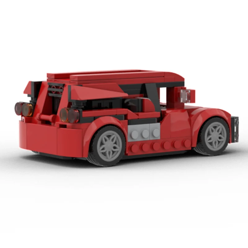 Geschwindigkeit Racing Auto Modell MOC Bausteine Klassische Seltsame Minibus Modulare Technologie Kinder Urlaub Geschenke Montieren Spielzeug Anzug