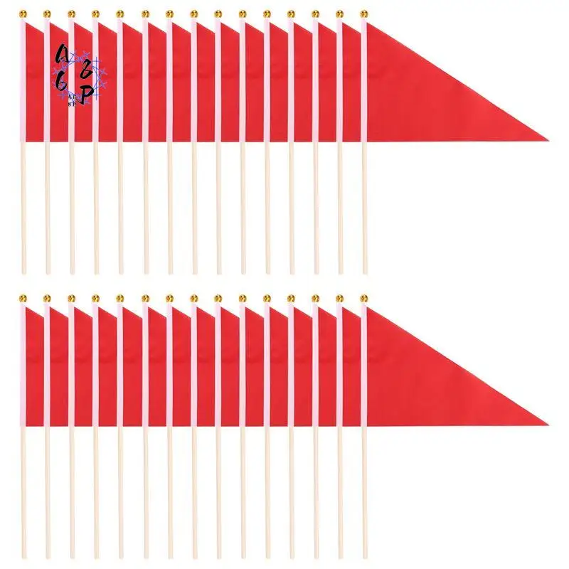 Drapeaux Pennant A68P-30Pack, petits mini drapeaux à main, drapeaux à personnaliser, drapeaux sur bâtonnets, pour fêtes, événements, célébrations