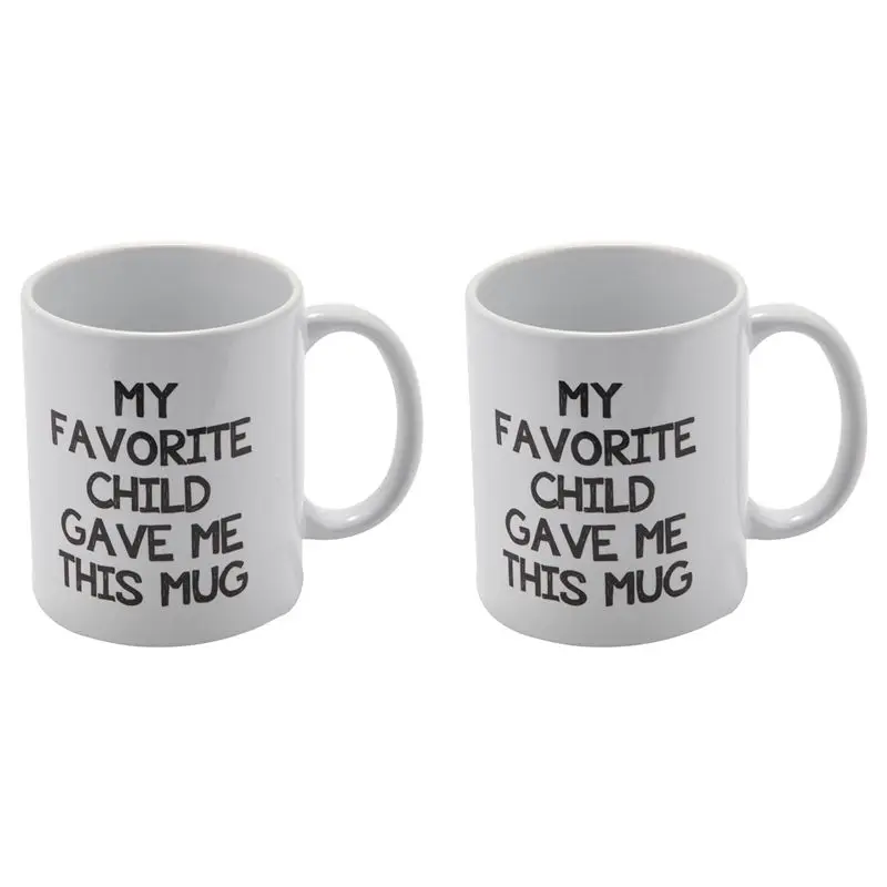 ABYN-2X My Favorite Child Gave Me This Funny Coffee Mug - Best Mom & Dad Christmas Gifts Gag Xmas Present Idea From Daughter