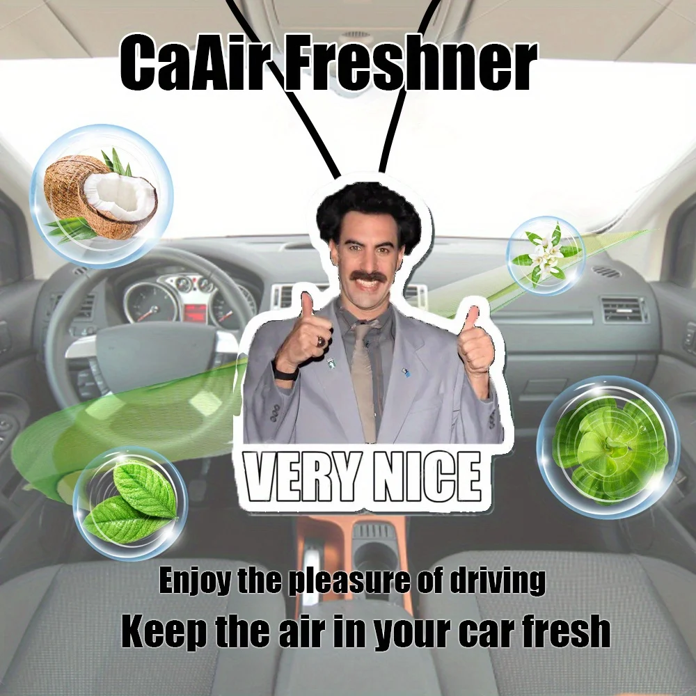 1/5/10 Comedy Character Square Car Aroma, Two Hands Thumbs, Fun Peripheral Aroma, Rear View Mirror Air Outlet Universal