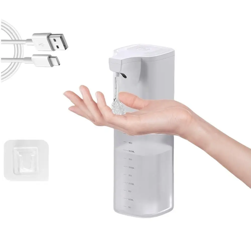 Infrared Sensor Automatic Soap Dispenser 550ml Capacity Foaming Dispenser Touchless Soap Dispenser USB Charging