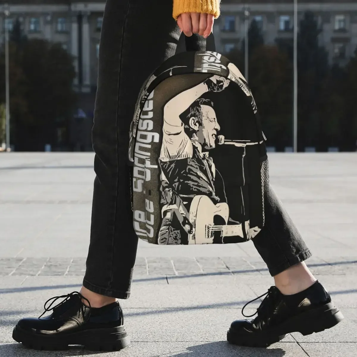 Portrait De Bruce Springsteen Creation CB 109 حقيبة ظهر للطلاب بنين بنات حقيبة كتب حقيبة مدرسية حقائب كتف للكمبيوتر المحمول للرجال والنساء #6