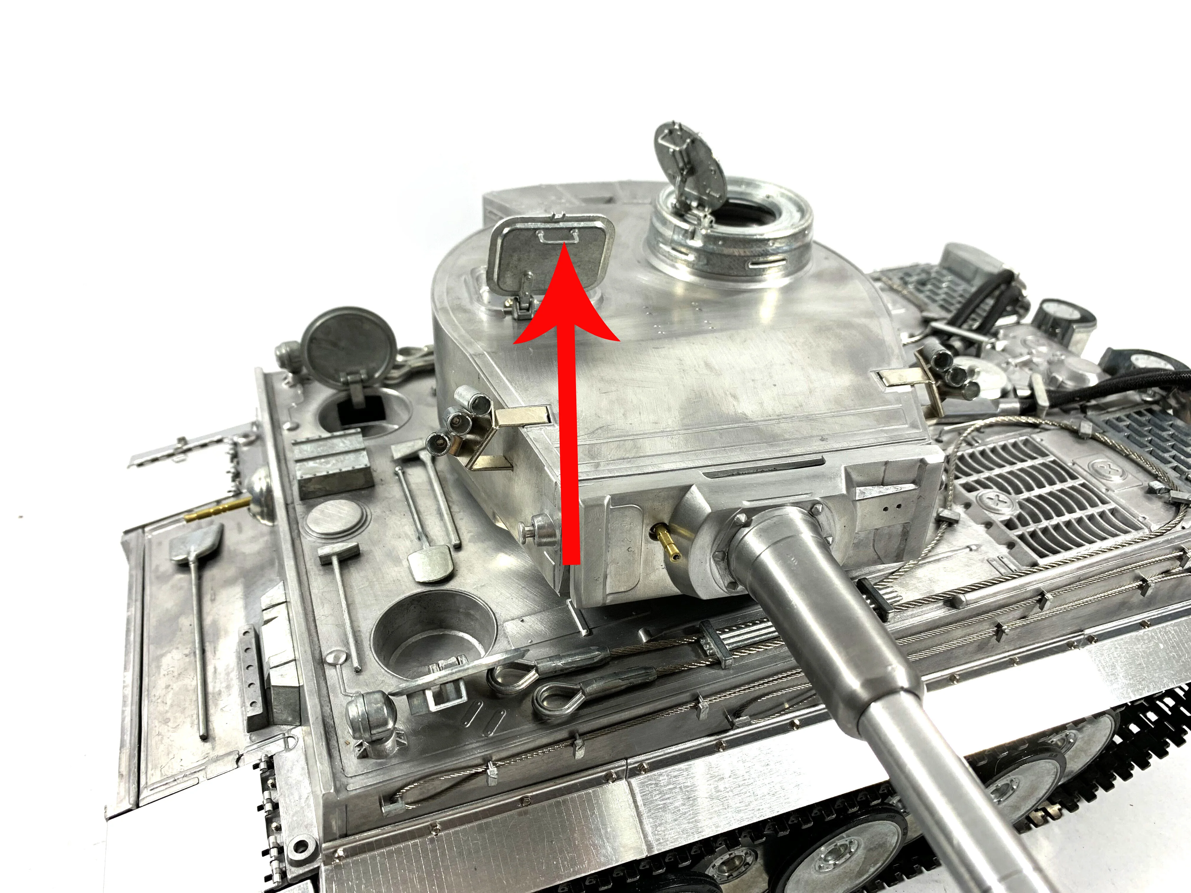 Mato Metal loader hatch handrail for 1/16 1:16 RC Germany 1220 Tiger 1 tank-metal upgraded parts