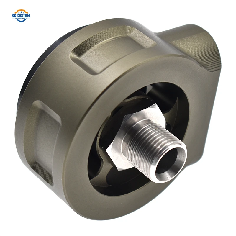 Adattatore piastra sandwich filtro olio sensore in alluminio 1/8 NPT per VW Audi 1.8t 2.0t EA888 Gen2 pressione temperatura
