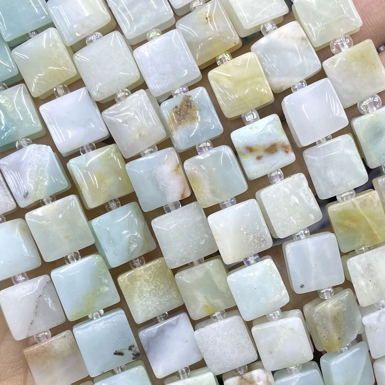 10MM Naturstein Flache Würfel Crazy Agate Lose Zwischenperlen für Schmuckherstellung, Charme, DIY Armband, Halsketten-Zubehör 7,5 – Detail 5