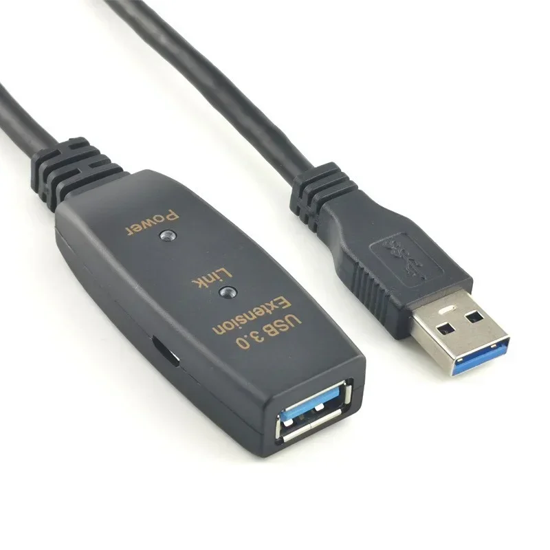FSU 5m 10m 20m نشط USB 3.0 تمديد كابل نوع ذكر إلى أنثى موسع الحبل لبيانات اتصال محرك كاميرا المؤتمر