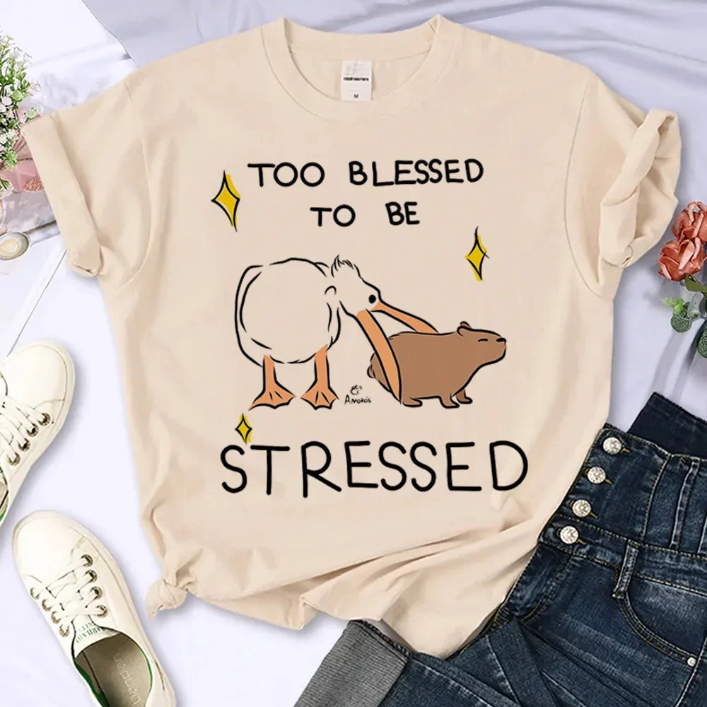 

Футболки с капибарой, женский топ с мангой, женская уличная одежда, японская одежда 2000-х годов, рубашки для женщин, топ y2k, футболки с графикой