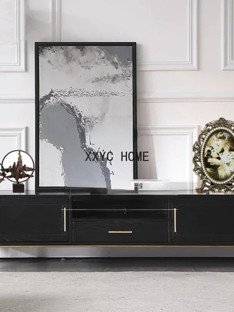 TV Cabinet and Tea Table Combination Modern Simple Small Apartment Locker Post-Modern