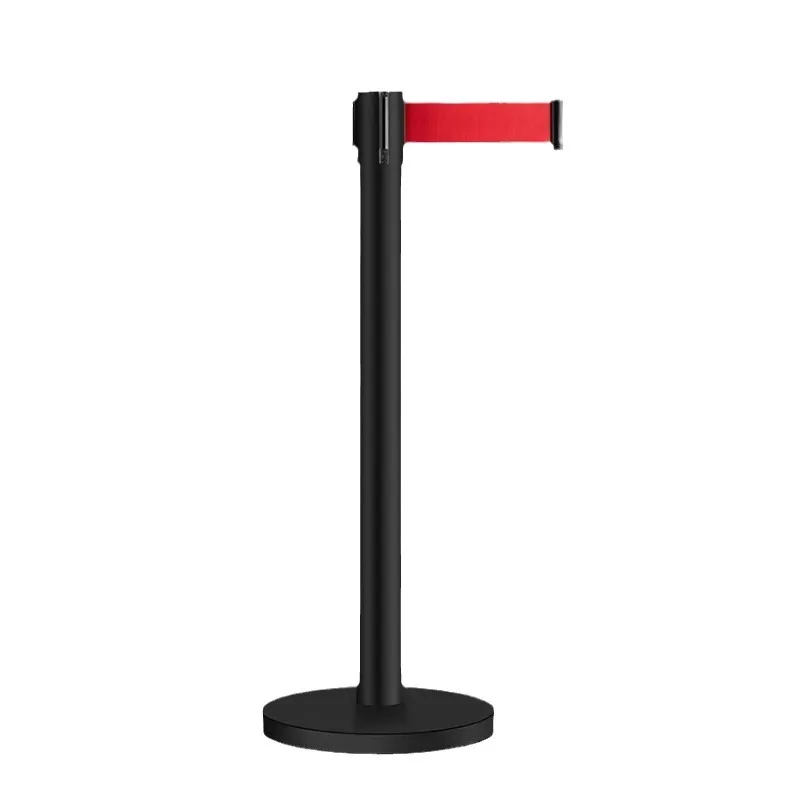 【Professional Use】Factory Price Stainless Steel Retractable Isolation Belt Black Non-Glare Guardrail Traffic Barrier Silver IP10