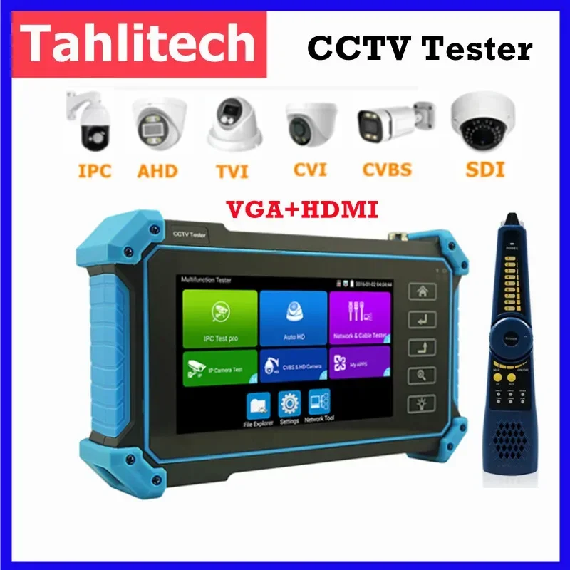 CCTV IP Video Camera Test IPC-5200C 4K IPC Camera 8MP AHD CVI TVI CCTV Camera strumento di Test VGA HDMI Cable Tracer Test PoE