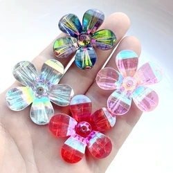 40mm shiny AB floral rhinestones suitable for hairpin dress jewelry home decoration accessories 10pcs/lot