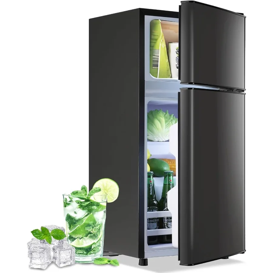 2,4 Cu.Ft kleiner Kühlschrank mit Gefrierfach mit abnehmbaren Kunststoffböden, kompakter Mini-Kühlschrank, perfekt für das Home Office Dormi