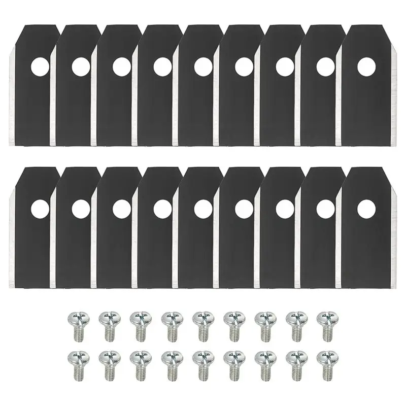 

AB41-18Pcs Single Hole 5Mm Lawn Mower Blades Universal Lawnmower Accessories Replacement Blades For Cordless Grass Trimmer
