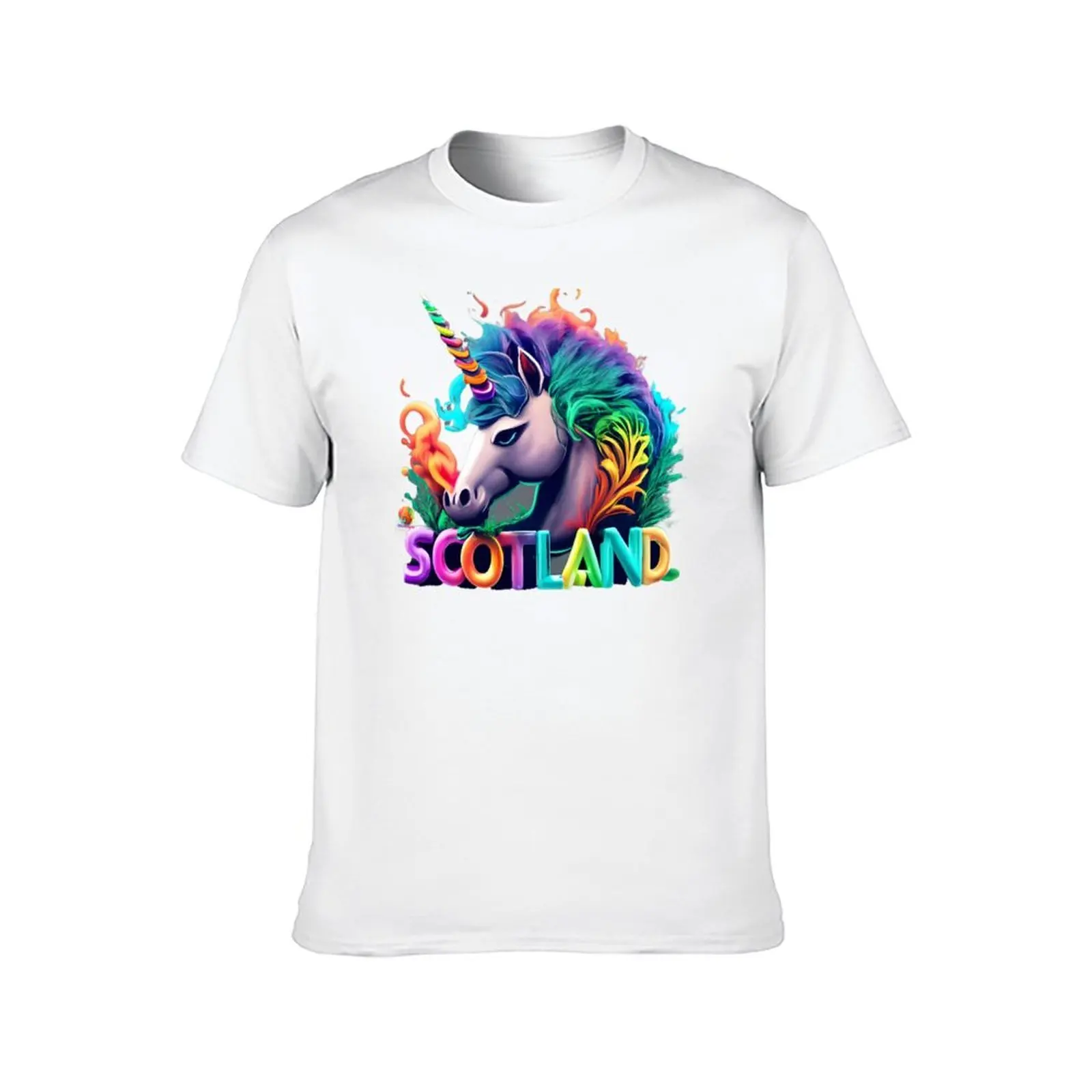 قمصان عالية الجودة ماركة اسكتلندا لتي يونيكورن تي شيرت رجل جرافيك تي شيرت فاخر رجل القمصان الاسكتلندية #2
