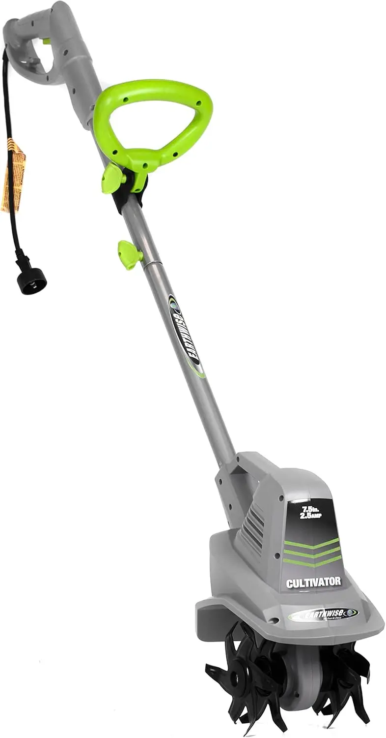 7.5-Inch 2.5-Amp Corded Electric Tiller/Cultivator, 7.5-Inch, 2.5-Amp Corded, Grey