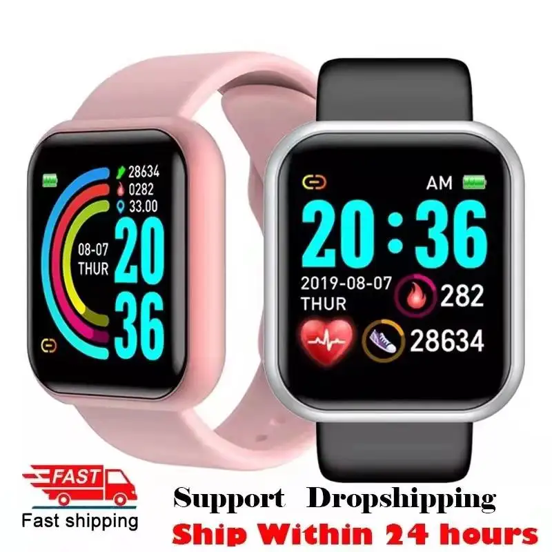 

D20 Men Women Smart Watch Bluetooth Connect Fitness Bracelet Sport Smartwatch Heart Rate Blood Pressure Monitor Electronic Watch