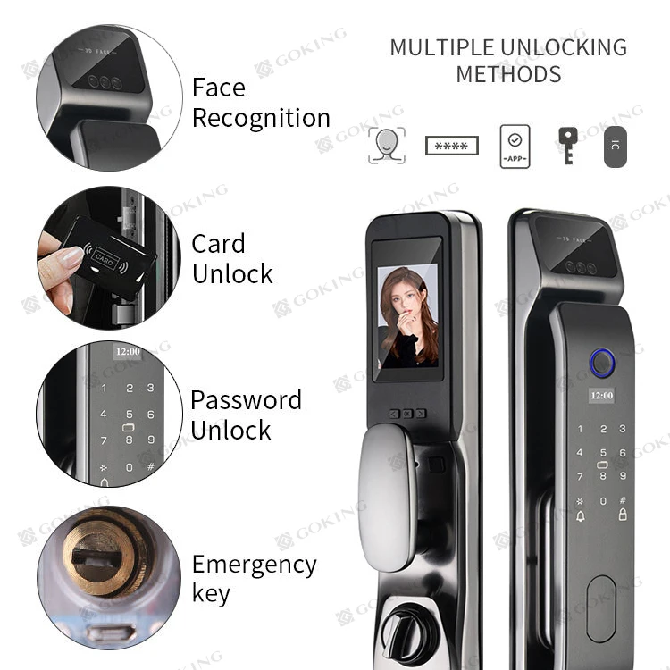 Imagem -04 - Smart Electronic Fingerprint Door Lock 3d Face Recognition e Wifi Câmera Pode Ser Usado para Casa Anti-theft