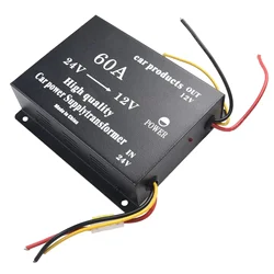 Vehicle Transformer 60A Truck 24V Converter High Power Automotive Power Step-down Transformer 24V To 12V Car Transformer