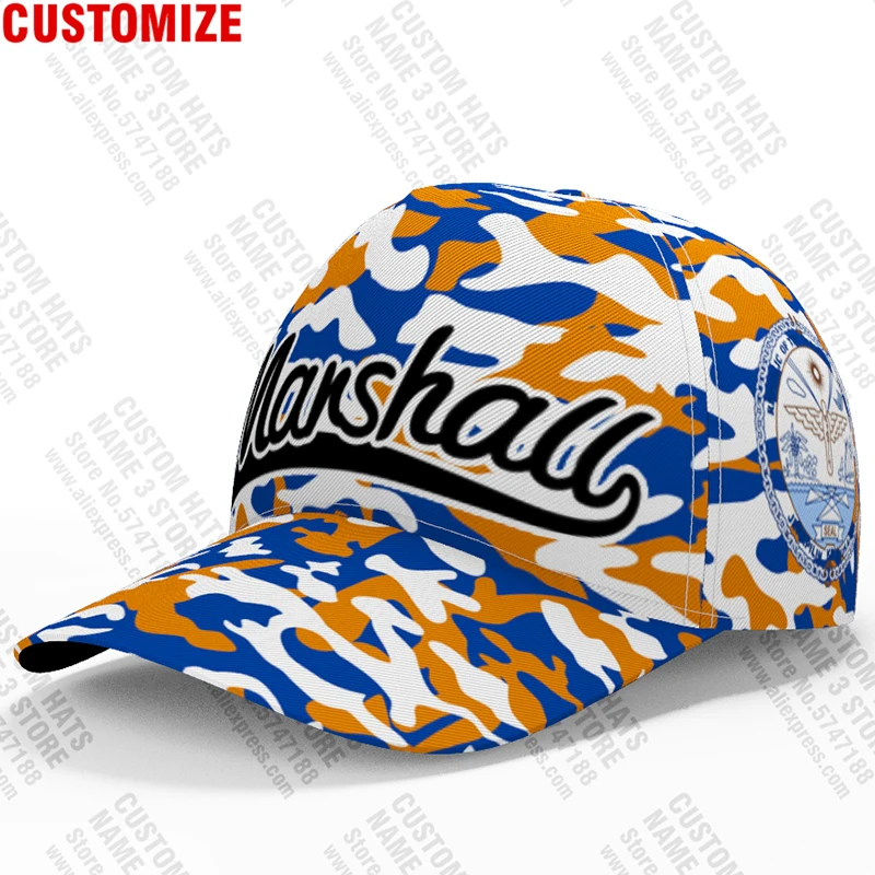 Marshall Islands Baseball Caps Custom Made Name Team Logo Hat Mhl Country Fishing Micronesians Travel Nation Flag Photo Headgear