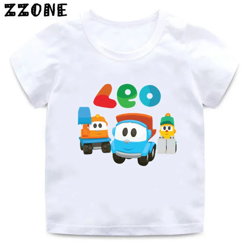 Hot Sale Leo The Truck Tv Show Cartoon Kids T-Shirts Girls Clothes Baby Boys T shirt Summer Short Sleeve Children Tops,ooo5481