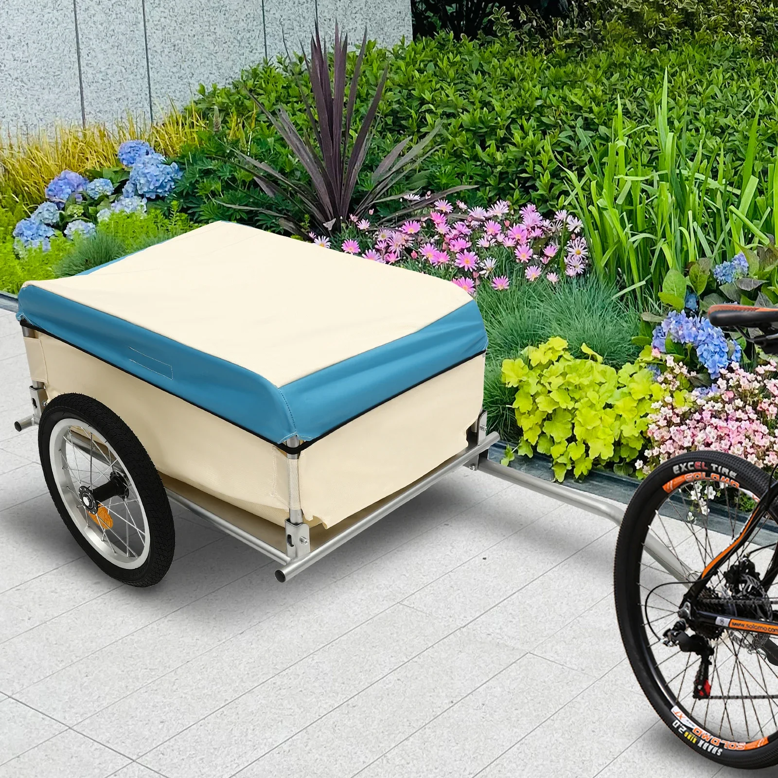 Bicycle Trailer 50 kg Load Transport Trailer Multiple Whales Aluminum Utility Cargo Bike Trailer