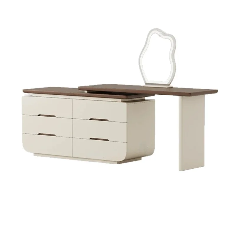 

Italian minimalist dresser storage integrated cabinet high-end bedroom small corner bedside solid wood chest