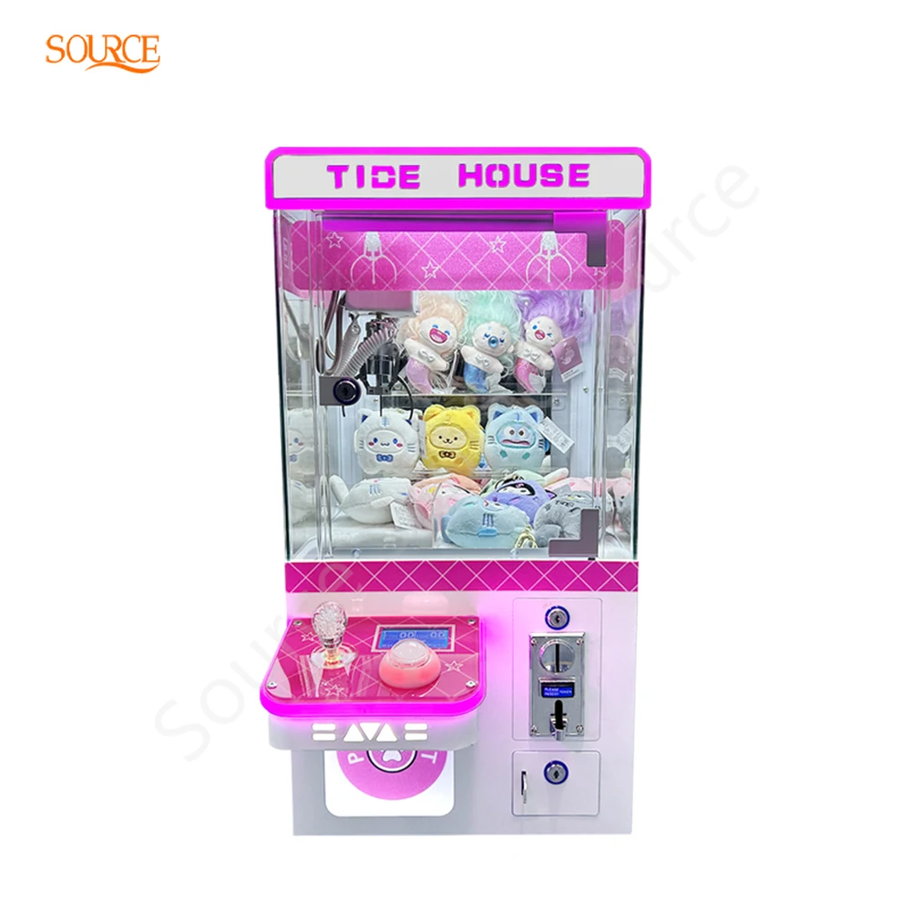 [ SOURCE ] Mini Claw Machine Arcade Game Machine Metal Chassis High Quality Mini Doll Claw Candy Vending Machine Entertainment