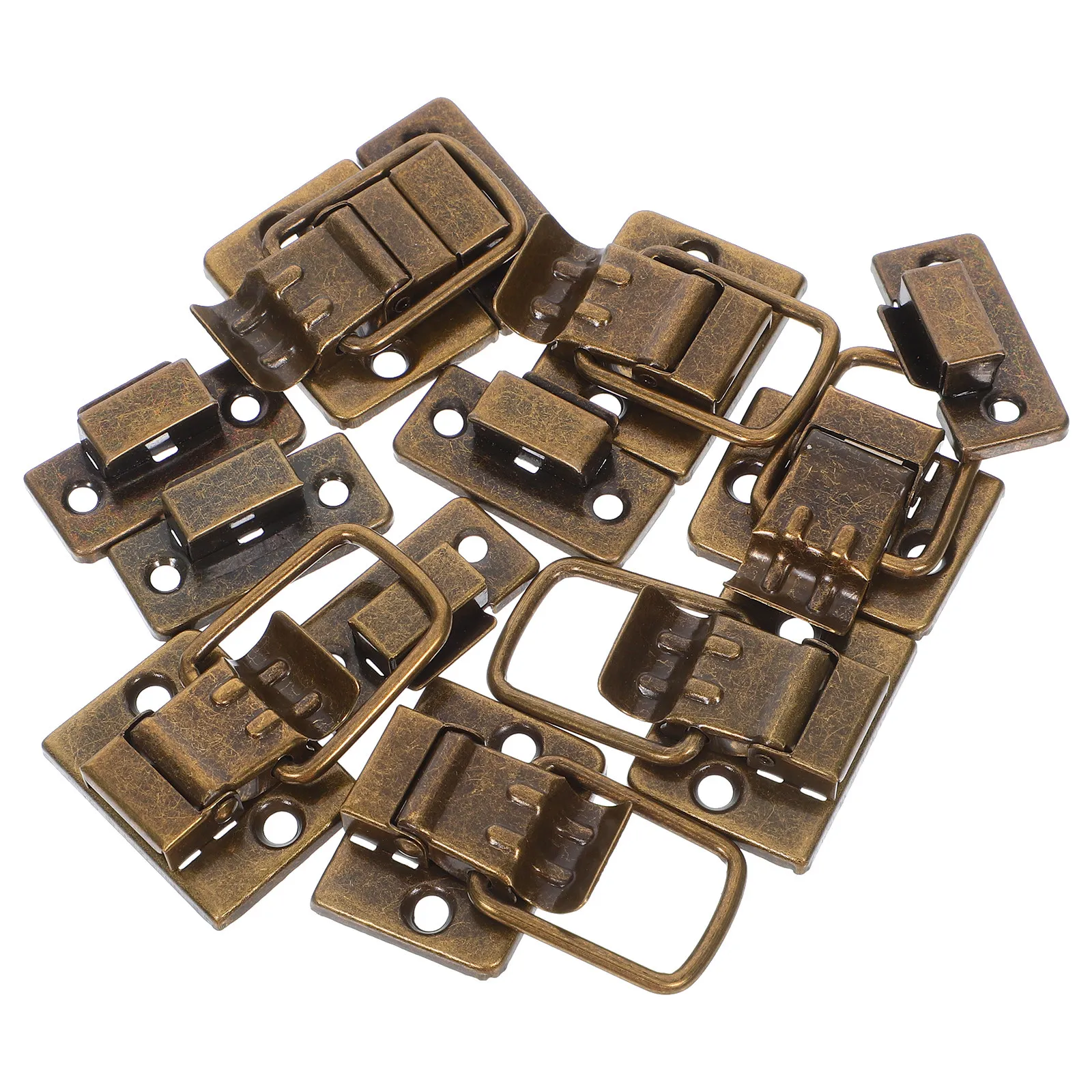 6Pcs Vintage Iron Toggle Decorative Hasps for Suitcase Jewelry Chest Toolbox Wooden Case Closure Fastener