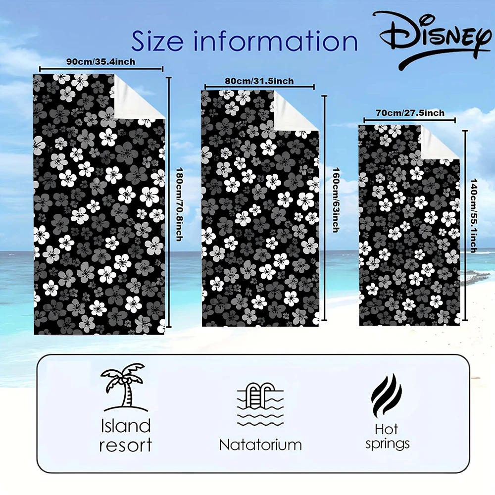 Monochrome Florals Beach Towel - Camp Towel Microfiber recension och pris