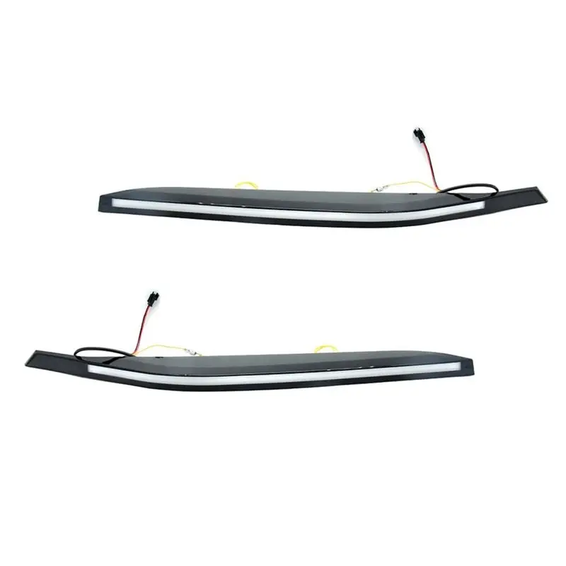 

A13F-LED Daytime Running Lights For Toyota Sequoia 2022 2023 White DRL Amber Turn Signal Lights